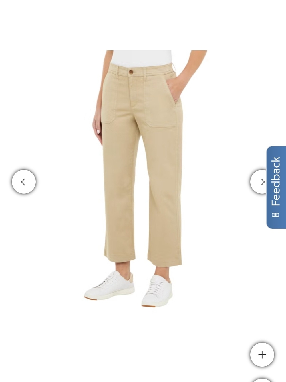 GAP Cropped Straight Leg Pants in Tan